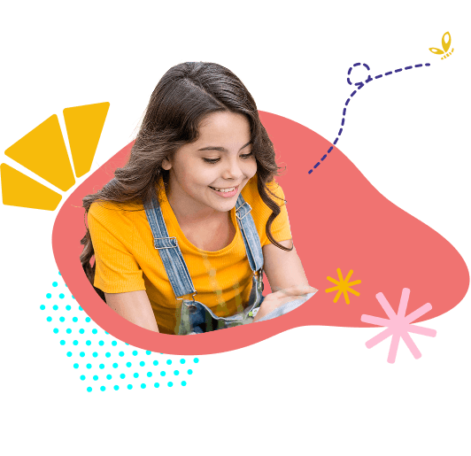 Girl engaged in creative activity